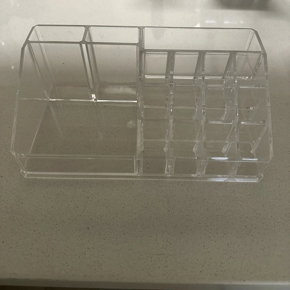 Acrylic cosmetic storage organizer